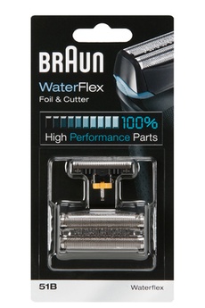 Combipack / Grille noire + couteaux pour rasoir Braun Waterflex, 8000 series 51B